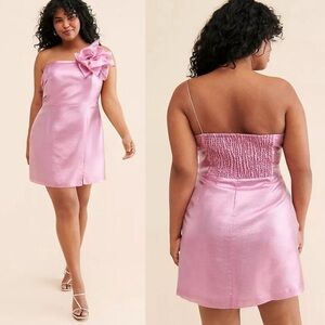 Hutch Pink One-Shoulder Mini Dress